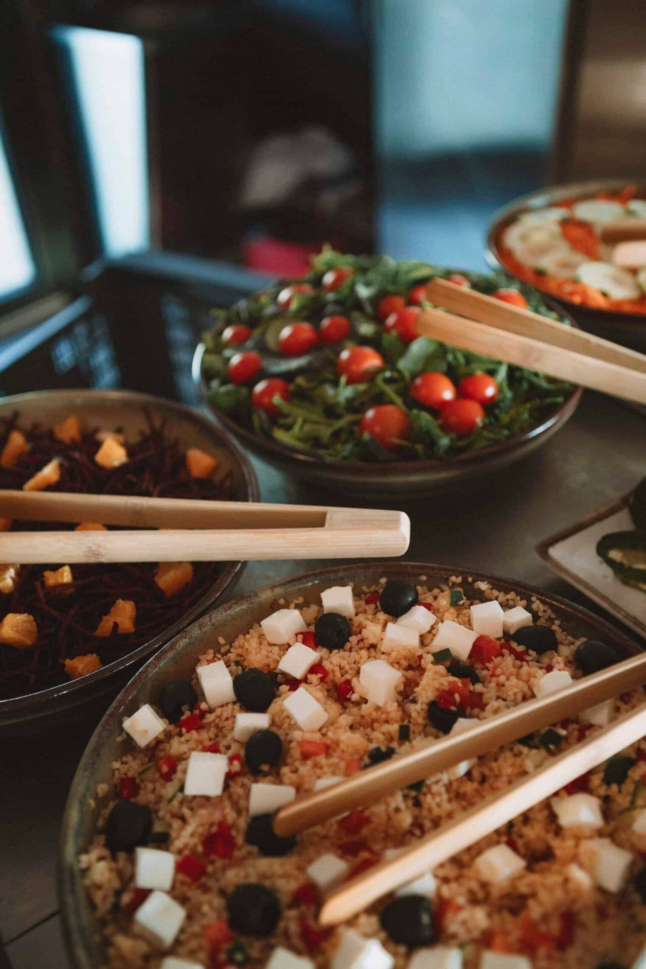 Fresh seasonal meals served at the retreat